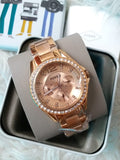 Fossil Riley Multifunction Rose Gold Dial Rose Gold Steel Strap Watch for Women - ES2811 Authentic Buy Shop Now