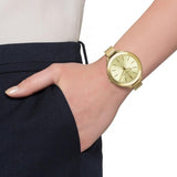 Michael Kors Slim Runway Champagne Dial Gold Mesh Bracelet Watch for Women - MK3282 Authentic Buy Shop Now