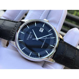 Tissot T Classic Luxury Powermatic 80 Black Dial Black Leather Strap Watch For Men - T086.408.16.051.00 Authentic Buy Shop Now