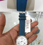 Fossil Cecile White Dial Blue Leather Strap Watch for Women - AM4531 Authentic Buy Shop Now