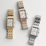 Fossil Raquel Three Hand Date White Dial Gold Steel Strap Watch For Women - ES5220 Authentic Buy Shop Now