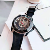Gucci Dive Feline Black Dial Black Rubber Strap Watch For Men - YA136320 Authentic Buy Shop Now