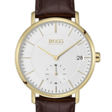 Hugo Boss Corporal White Dial Brown Leather Strap Watch for Men - 1513640 Authentic Buy Shop Now