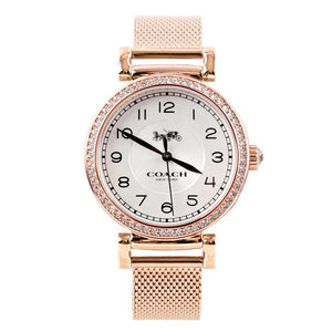 Coach Madison White Dial Rose Gold Mesh Bracelet Watch for Women - 14503398 Authentic Buy Shop Now