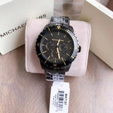 Michael Kors Cunningham Chronograph Black Dial Black Steel Strap Watch For Men - MK7157 Authentic Buy Shop Now