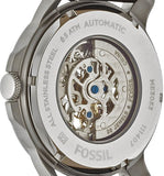 Fossil Grant Skeleton White Dial Black Leather Strap Watch for Men - ME3053 Authentic Buy Shop Now