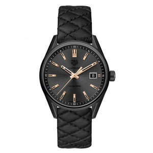 Tag Heuer Carrera Special Edition Black Dial Black Leather Strap Watch for Women - WAR1113.FC6392 Authentic Buy Shop Now