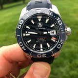Tag Heuer Aquaracer Calibre 5 Blue Dial Blue Silicone Strap Watch for Men - WAY211C.FT6155 Authentic Buy Shop Now