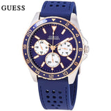 Guess Odyssey Multifunction Blue Dial Blue Rubber Strap Watch For Men - W1108G4 Authentic Buy Shop Now