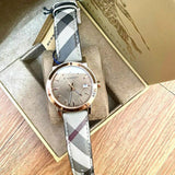 Burberry The City Rose Gold Dial Brown Leather Strap Watch for Women - BU9040 Authentic Buy Shop Now