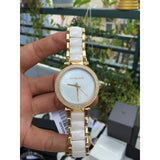 Michael Kors Parker Mother of Pearl Dial Two Tone Steel Strap Watch for Women - MK6400 Authentic Buy Shop Now