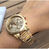 Burberry The City Gold Dial Gold Steel Strap Watch for Women - BU9753 Authentic Buy Shop Now