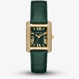 Michael Kors Emery Quartz Diamonds Green Dial Green Leather Strap Watch For Women - MK4697 Authentic Buy Shop Now