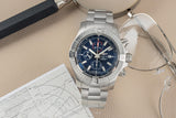 Breitling Super Avenger Chronograph 48 Black Dial Silver Steel Strap Watch for Men - A13375101B1A1 Authentic Buy Shop Now