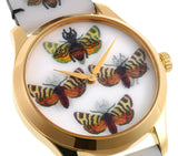 Gucci G Timeless Quartz White Dial White Leather Strap Watch For Women - YA1264109 Authentic Buy Shop Now