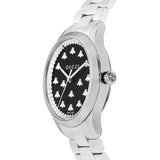 Gucci G Timeless Quartz Black Dial Silver Steel Strap Watch for Women - YA1265034 Authentic Buy Shop Now