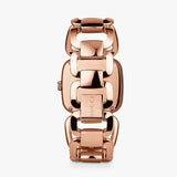 Gucci G Gucci Diamonds Black Dial Rose Gold Steel Strap Watch For Women - YA125409 Authentic Buy Shop Now