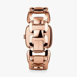 Gucci G Ladies Diamonds Black Dial Rose Gold Steel Strap Watch For Women - YA125512 Authentic Buy Shop Now