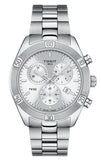 Tissot PR 100 Sport Chic Chronograph Silver Dial Silver Steel Strap Watch for Women - T101.917.11.031.00 Authentic Buy Shop Now