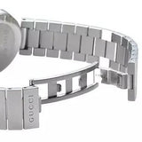 Gucci G Interlocking Black Dial Silver Steel Strap Watch For Women - YA133307 Authentic Buy Shop Now