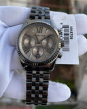 Michael Kors Lexington Chronograph Black Dial Black Steel Strap Watch For Women - MK5709 Authentic Buy Shop Now