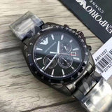 Emporio Armani Sportivo Quartz Black Dial Black Steel Strap Watch For Men - AR11027 Authentic Buy Shop Now
