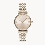 Emporio Armani T-Bar Gianni Rose Gold Dial Rose Gold Steel Strap Watch For Women - AR11059 Authentic Buy Shop Now