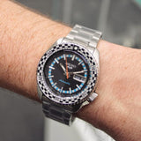 Seiko 5 Sports Checker Flag Special Edition Black Dial Silver Steel Strap Watch For Men - SRPK67K1 Authentic Buy Shop Now
