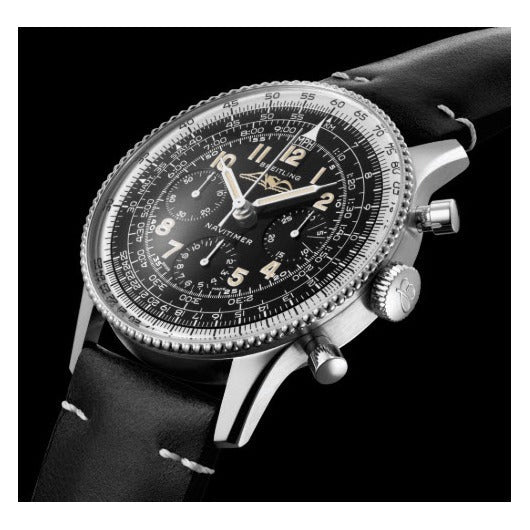 Breitling Navitimer Ref. 806 1959 Re-Edition Black Dial Brown Leather Strap Watch for Men - AB0910371B1X1 Authentic Buy Shop Now