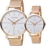 Calvin Klein Even White Dial Rose Gold Mesh Bracelet Watch for Women - K7B21626 Authentic Buy Shop Now