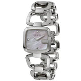Gucci G Gucci Diamonds Mother of Pearl Dial Silver Steel Strap Watch For Women - YA125502 Authentic Buy Shop Now