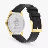 Gucci G-Timeless Mother of Pearl Dial Black Leather Strap Watch For Women - YA1264044 Authentic Buy Shop Now