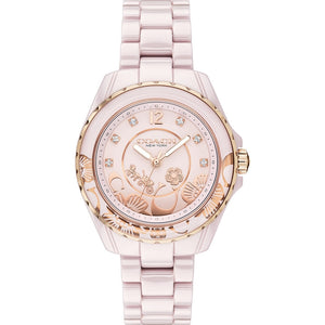 Coach Preston Pink Dial Pink Steel Strap Watch for Women - 14503465 Authentic Buy Shop Now