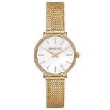 Michael Kors Pyper Quartz Mother of Pearl White Dial Gold Mesh Bracelet Watch For Women - MK4619 Authentic Buy Shop Now