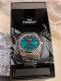 Tissot PRX Quartz Green Dial Steel Silver Steel Strap Watch for Men - T137.410.11.081.00 Authentic Buy Shop Now