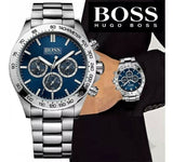 Hugo Boss Ikon Blue Dial Silver Steel Strap Watch for Men - 1512963 Authentic Buy Shop Now