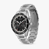 Hugo Boss Santiago Black Dial Silver Steel Strap Watch for Men - 1513862 Authentic Buy Shop Now