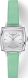 Tissot T Lady Lovely Square Silver Dial Light Green Leather Strap Watch for Women - T058.109.16.031.01 Authentic Buy Shop Now