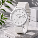 Lacoste 12.12 Move Silver Dial White Silicone Strap Watch for Men - 2011240 Authentic Buy Shop Now