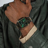Guess Dress Chronograph Multifunction Green Dial Two Tone Steel Strap Watch For Men - GW0631G1 Authentic Buy Shop Now