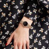 Marc Jacobs Roxy Black Dial Rose Gold Steel Strap Watch for Women - MJ3569 Authentic Buy Shop Now