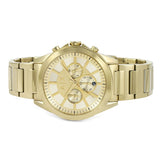 Armani Exchange Drexler Chronograph Gold Dial Gold Steel Strap Watch For Men - AX2602 Authentic Buy Shop Now