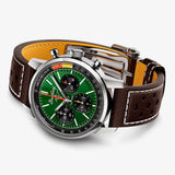 Breitling Top Time B01 Ford Mustang Green Dial Brown Leather Strap Watch for Men - AB01762A1L1X1 Authentic Buy Shop Now