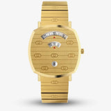 Gucci Grip Quartz Yellow Gold Dial Gold Steel Strap Unisex Watch - YA157409 Authentic Buy Shop Now