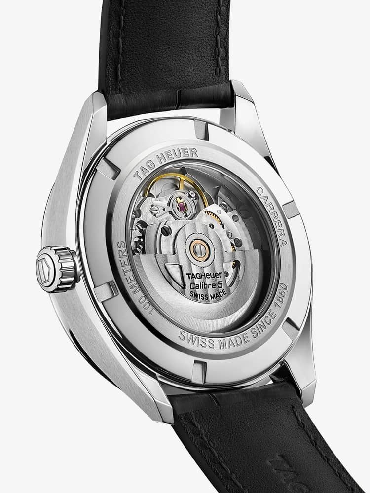 Tag Heuer Carrera Day Date Black Dial Black Leather Strap Watch for Men - WBN2013.FC6503 Authentic Buy Shop Now