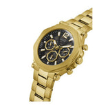 Guess Edge Chronograph Black Dial Gold Steel Strap Watch For Men - GW0539G2 Authentic Buy Shop Now