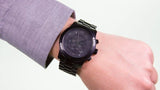Michael Kors Runway Chronograph Black Dial Black Steel Strap Watch for Men - MK8157 Authentic Buy Shop Now