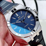 Maurice Lacroix Aikon Automatic Blue Dial Blue Leather Strap Watch For Men - AI6008-ss001-430-1 Authentic Buy Shop Now