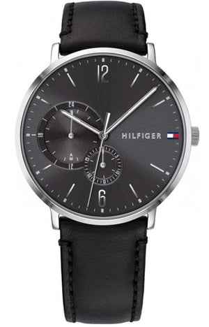 Tommy Hilfiger Brooklyn Black Dial Black Leather Strap Watch for Men - 1791509 Authentic Buy Shop Now