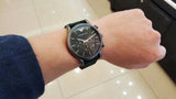 Emporio Armani Luigi XLarge Chronograph Green Dial Green Fabric Strap Watch for Men - AR1950 Authentic Buy Shop Now